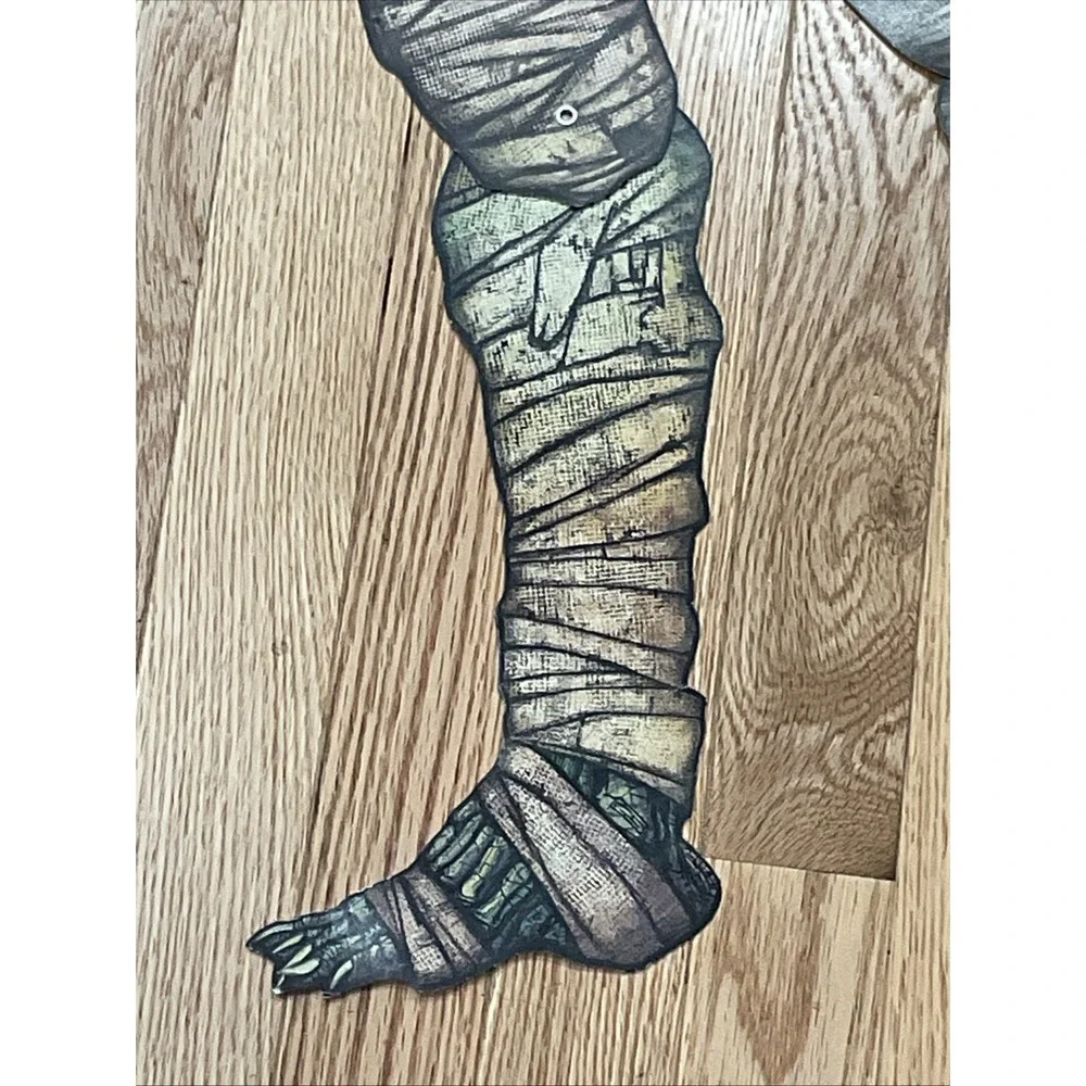 Vintage 1995 Beistle Jointed Die Cut Mummy Halloween Hanging Decor 41